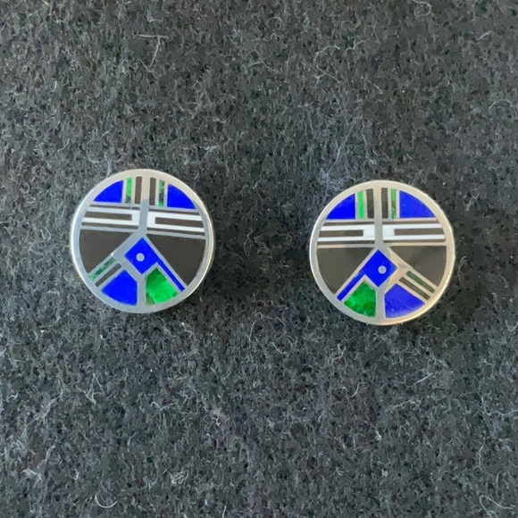 Ray Tracey Inlay Post Earrings - Picture 2 of 7